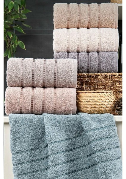 6lı El Havlu Seti 50X85 You (A.kahve-Bej-Mor-Lila-Pudra-Mint Yeşili) modelleri
