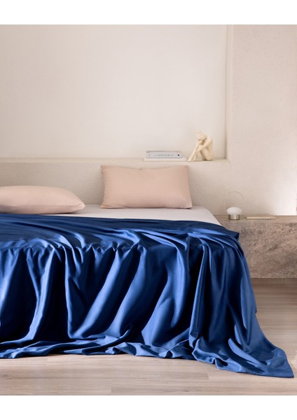 Ciel King Size %100 Pamuk Saten Nevresim - Lacivert