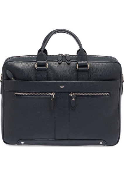 Lacivert Hakiki Deri Erkek Evrak Çantası - S1EV00021476-A38