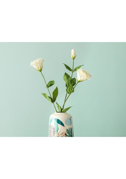 Deluxe Roses Tek Dal Yapay Çiçek Beyaz 72 cm