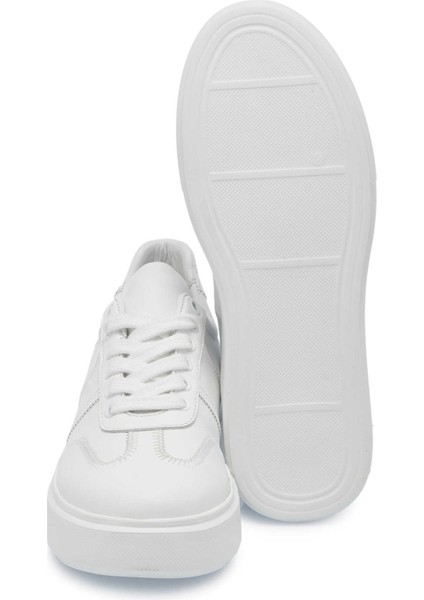 Siyah Deri Kadın Sneaker - K25I1AY68021-A23