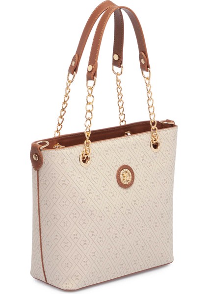 Bej Print Kadın Omuz Çantası - S25y1pr09166-T1e