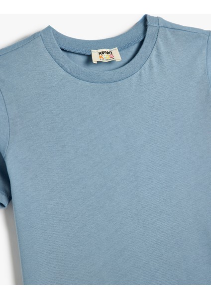 Basic Tişört Kısa Kollu Bisiklet Yaka Pamuklu modelleri