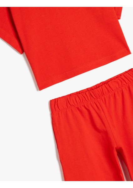 2'li Pamuklu Kısa Kollu Tişört ve Pantolon Seti modelleri