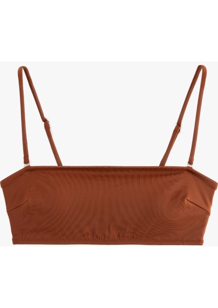 Çıkarılabilir Askılı Astarlı Straplez Bikini Üstü