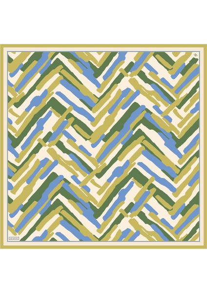 Geometrik Desenli Saf İpek Sura Eşarp 9309 01