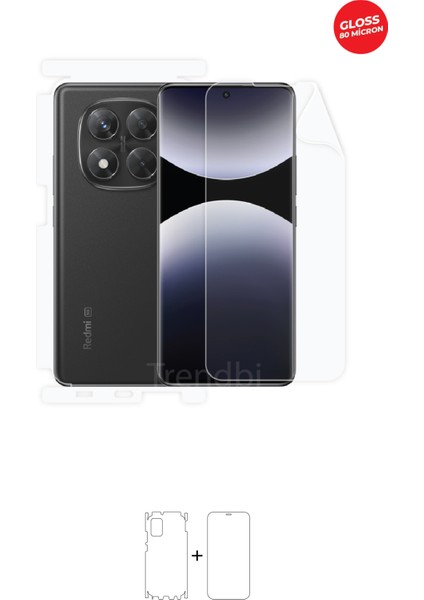 Xiaomi Redmi Note 14 Pro 5g Ekran, Arka ve Yan Koruyucu Fullbody Kaplama Tpu Film