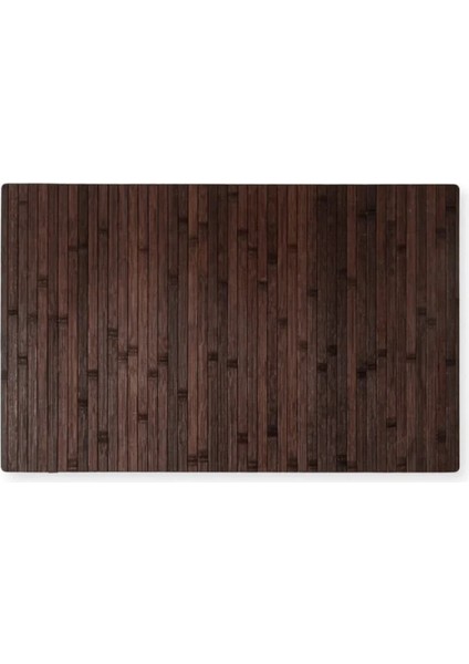 Bambu Banyo Paspası Kaydırmaz Özellikli Taban 50 x 80 cm Koyu Kahverengi