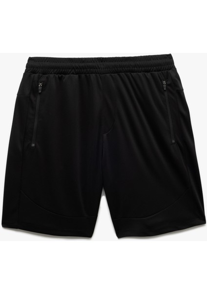 Beli Lastikli Yan Cepli Dikiş Detaylı Oversize Bermuda Spor Şort