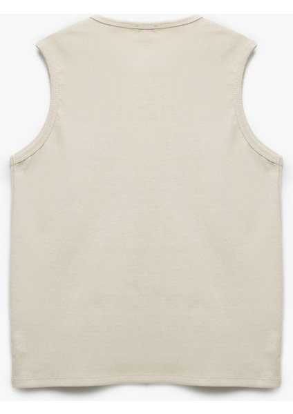 Bisiklet Yaka Kolsuz Ribanalı Pamuklu Atlet fiyatları