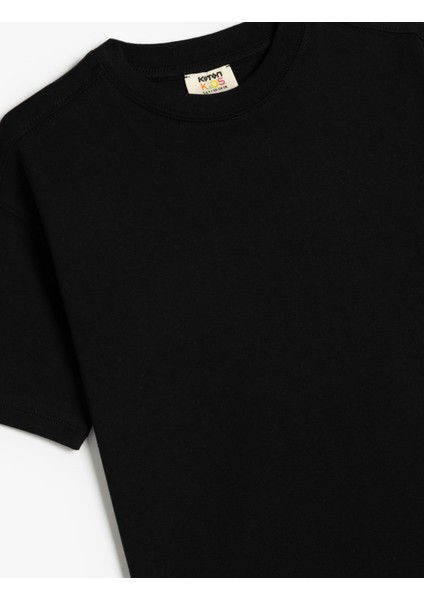 Basic Oversize Tişört Kısa Kollu Bisiklet Yaka Pamuklu modelleri