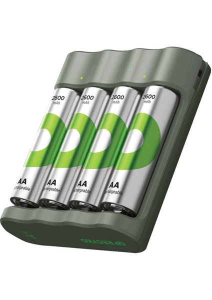 Gp Recyko B441 4 x 2600 Mah R6 Aa Pilli Pil Şarj Cihazı (GP-B441/270HCER21-2GTLB4) (4172)