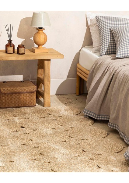 Ring Dekoratif Jüt Kilim Naturel 120x180 cm fiyatları