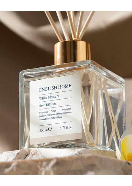 Beyaz Çiçekler Kokulu Çubuk 200 ml Bej