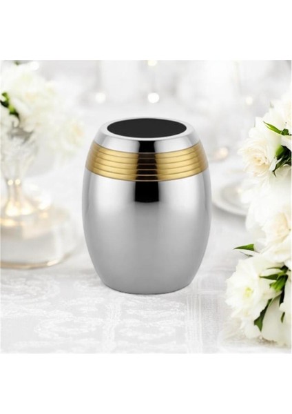 Lınes Nıckel Gold Small Vase 11X11X15 cm