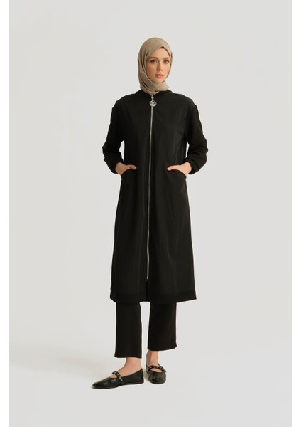 Fermuarlı Giy Çık 25YH520 Siyah