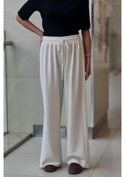 Berlin Yanı Nervürlü Geniş Paça Pantolon