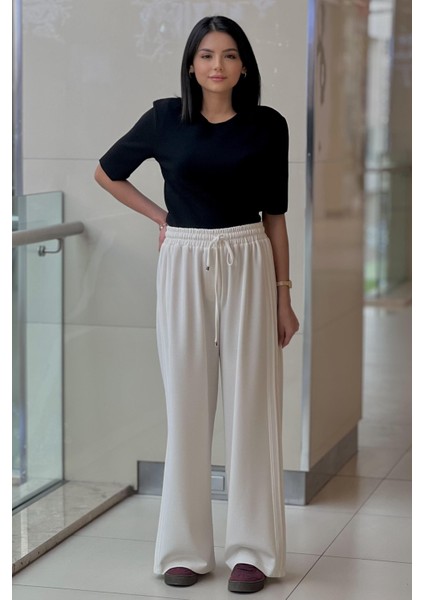 Berlin Yanı Nervürlü Geniş Paça Pantolon modelleri