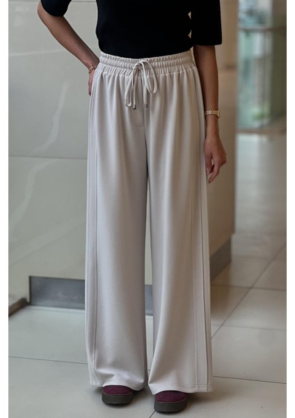 Berlin Yanı Nervürlü Geniş Paça Pantolon