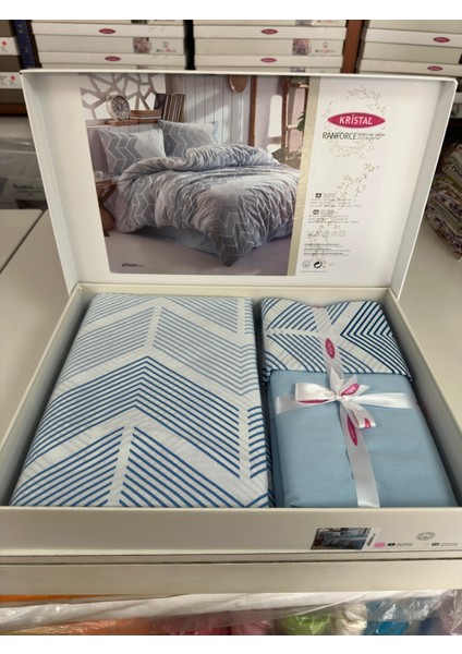 Ranforce Tek Kişilik Nevresim Takımı Ahlem Mavi