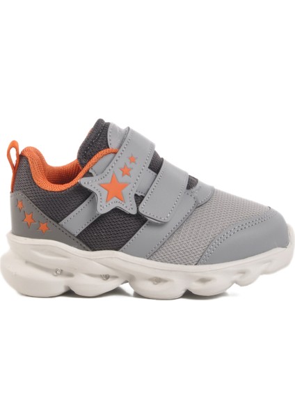 Gri Cırtlı Işıklı Hafif Unisex Çocuk Spor Ayakkabı Cayt B modelleri