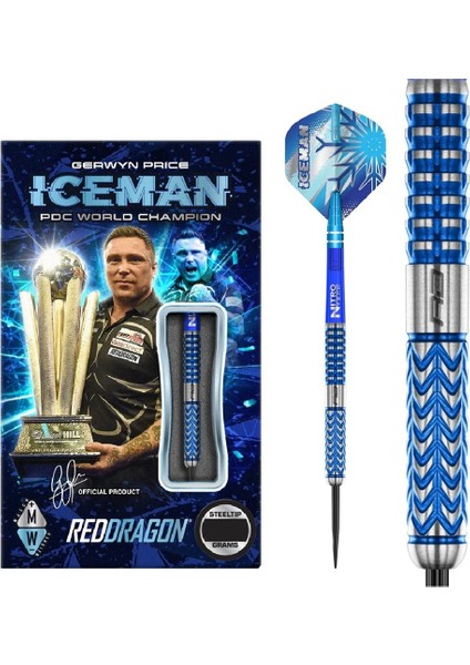 Gerwyn Price Glacier % 90 Tungsten Çelik Uçlu Dart Oku