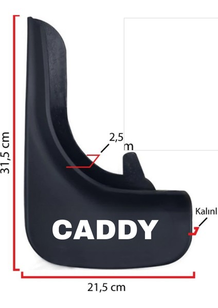 Oto Araç Volkswagen Caddy Uyumlu 4`lü Paçalık , Çamurluk, Tozluk indirimleri