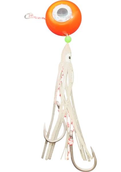 Melek Gözü Jig 180G Turuncu Uv - 0/3 No Paslanmaz Iğne - Uv Glow Saçak