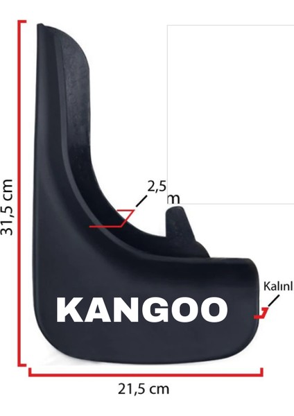 Oto Araç Renault Kangoo Uyumlu 4`lü Paçalık , Çamurluk, Tozluk indirimleri