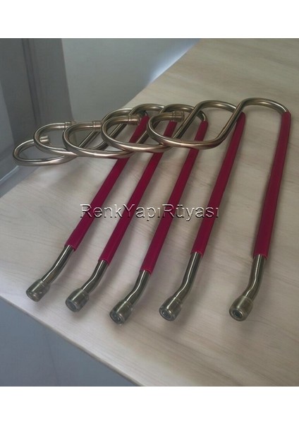 Pantolon Askısı, Askı, Kaydırmaz Silikon Kaplı Pantolon Askısı, 5 Adet Askı