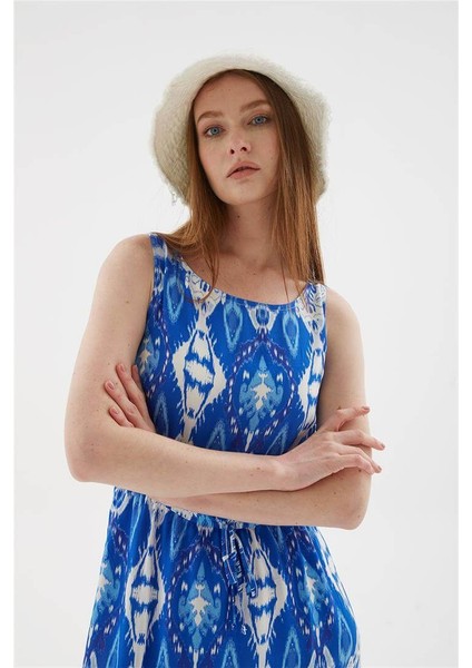 Desenli Viskon Elbise Saks fırsatları