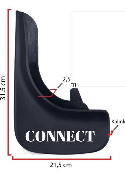 Oto Araç Ford Connect Uyumlu 4`lü Paçalık , Çamurluk, Tozluk fırsatları