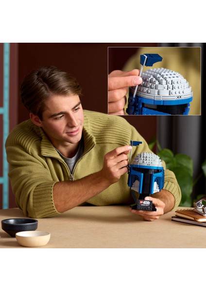 ® Star Wars™ Jango Fett™ Kaskı 75408 - Yetişkinler için Koleksiyonluk ve Dekoratif Model Yapım Seti (616 Parça)