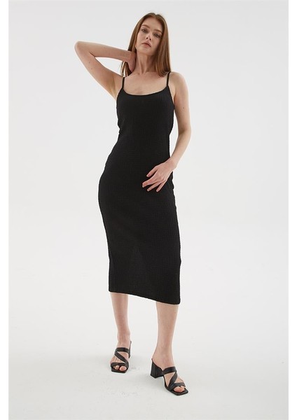 Askılı Elbise Siyah