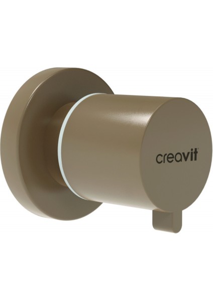 Ara Kesme Valfi 1/2-1/2" Cappucino Mat