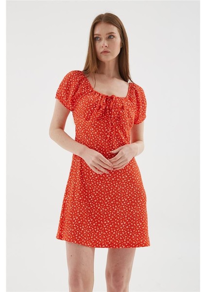 Kısa Kollu Elbise Kırmızı modelleri