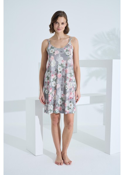 Bambu Soft Kumaş Ip Askılı Elbise 72093