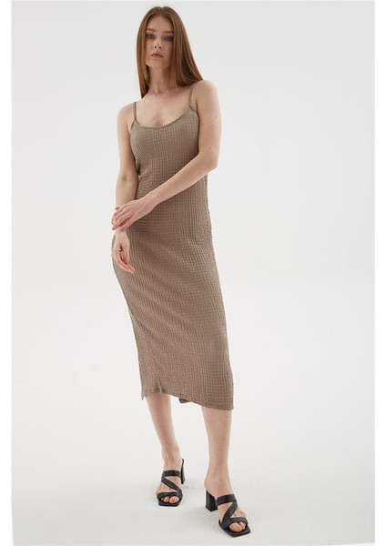 Askılı Elbise Bej