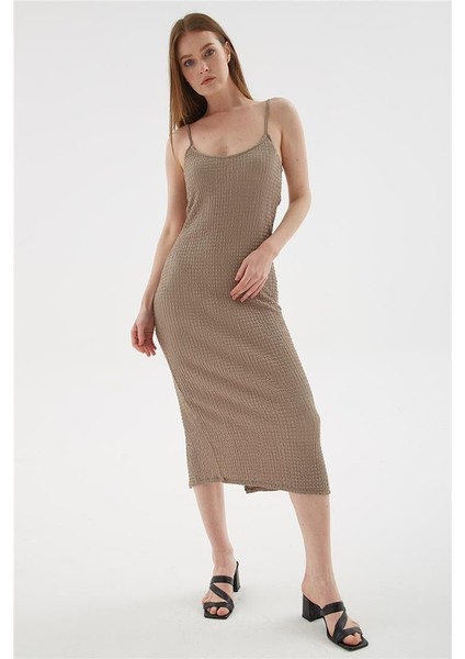 Askılı Elbise Bej modelleri