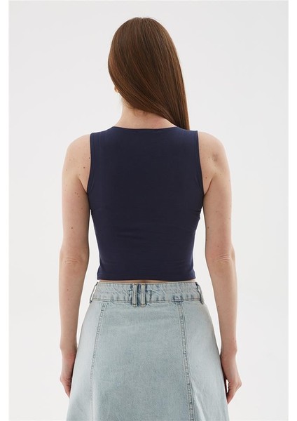 Kolsuz Crop Bluz Lacivert modelleri