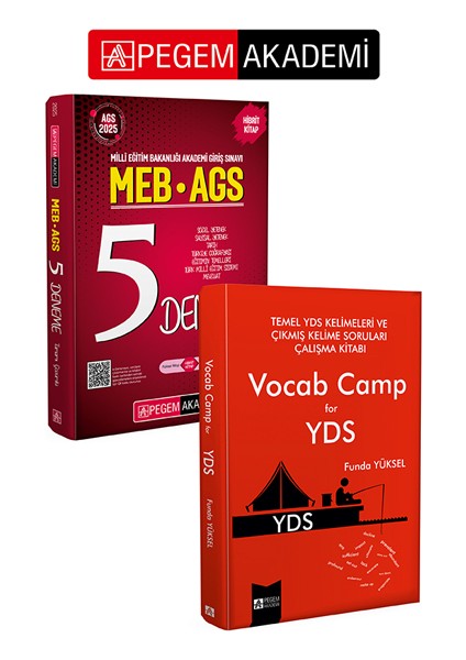 Pegem Akademi 2025 Meb-Ags Tamamı Çözümlü 5 Deneme + Temel Yds Ke
