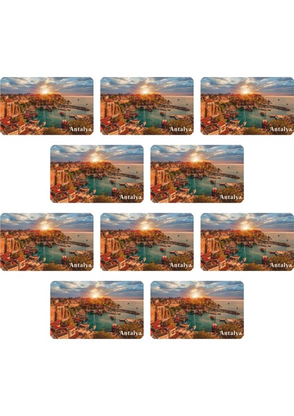 Buzdolabı Magneti - 10 Adet Antalya Magneti