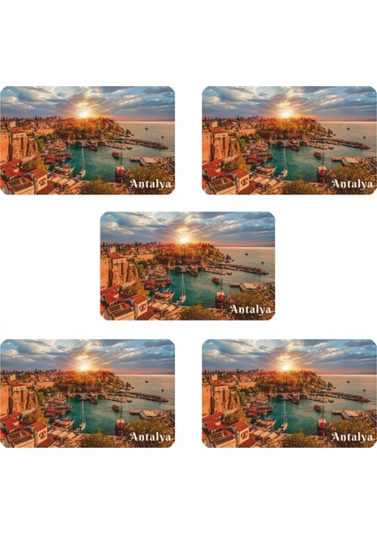 Buzdolabı Magneti - 5 Adet Antalya Magneti