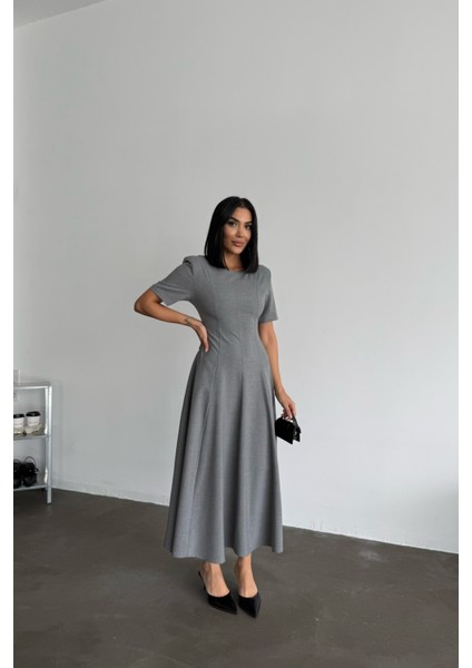 Gri Poliviskon Elbise indirimleri