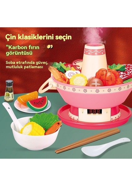 24 Parçalı Çocuk Oyun Evi Mutfak Pişirme Seti Oyuncak (Yurt Dışından)