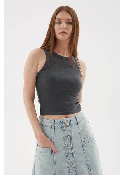 Halter Yaka Atlet Gri modelleri