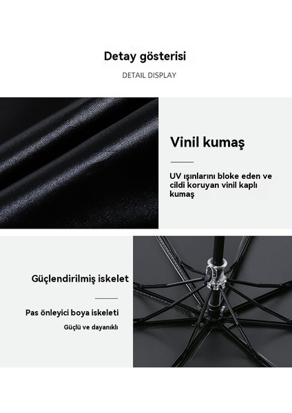 Uv Otomatik 10 Adet Anti-Uv Güneş Koruyucu Şemsiye (Yurt Dışından)