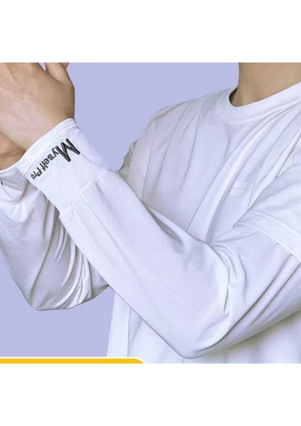 Gevşek Büyük Versiyonu Erkek Yaz Güneş Koruyucu Işlemeli Buz Kollu (Yurt Dışından)