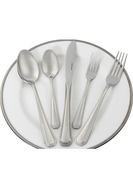 Classico Silver 30 Parça Çatal Kaşık Bıçak Set Sofra Mutfak Paslanmaz Çelik 6 Kişilik Yemek Tatlı
