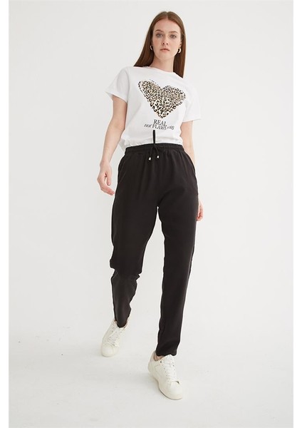 Rahat Esnek Beli Bağlamalı Pantolon Siyah fiyatları